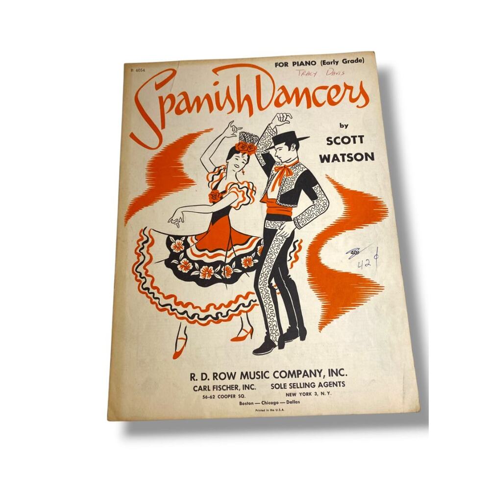 1958 Spanish Dancers by Scott Watson Sheet Music for Piano (Early Grade)